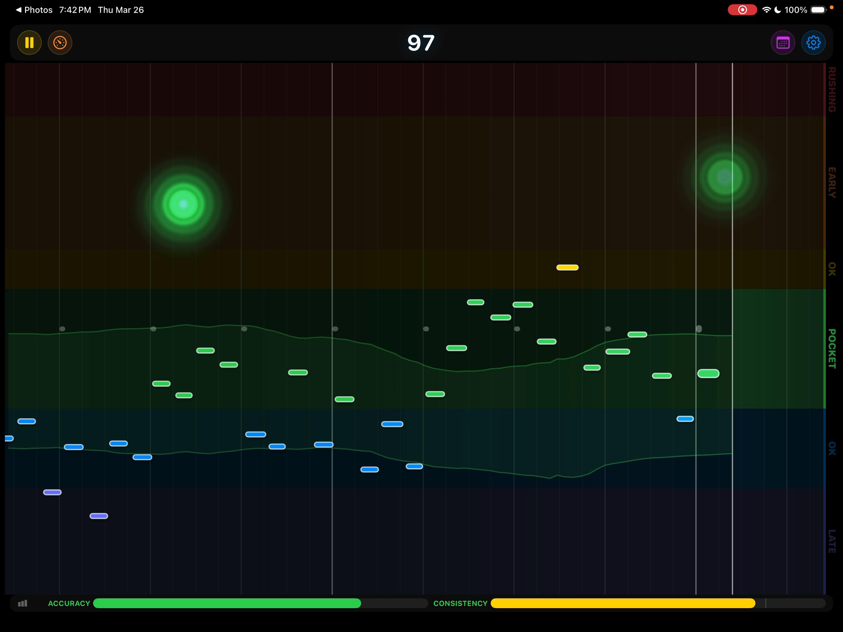 Scrolling History visualization
