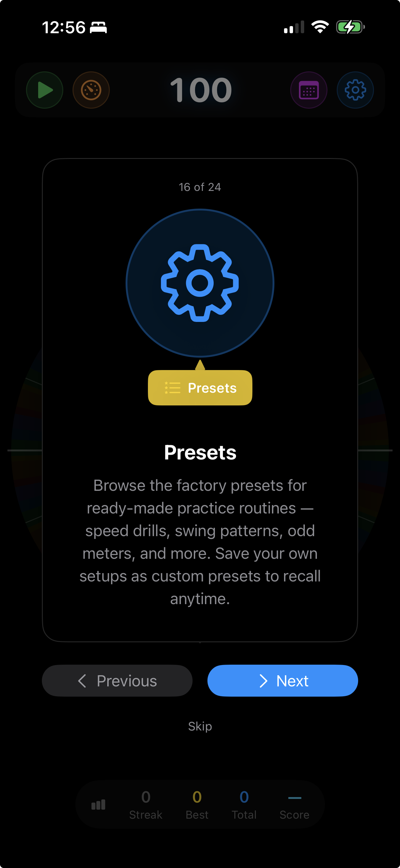 Presets tip
